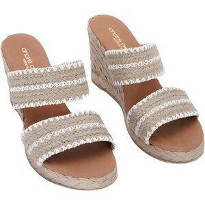 Andre Assous Raffia Espadrille Wedge Comfort Women's EU 36